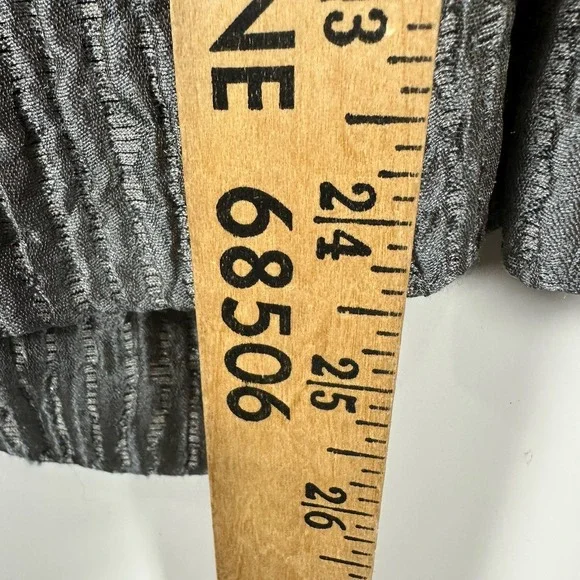 Eileen Fisher Jacket‎ Womens M Silk Blend Silver Gray Textured Open Front Blazer - Picture 4 of 7